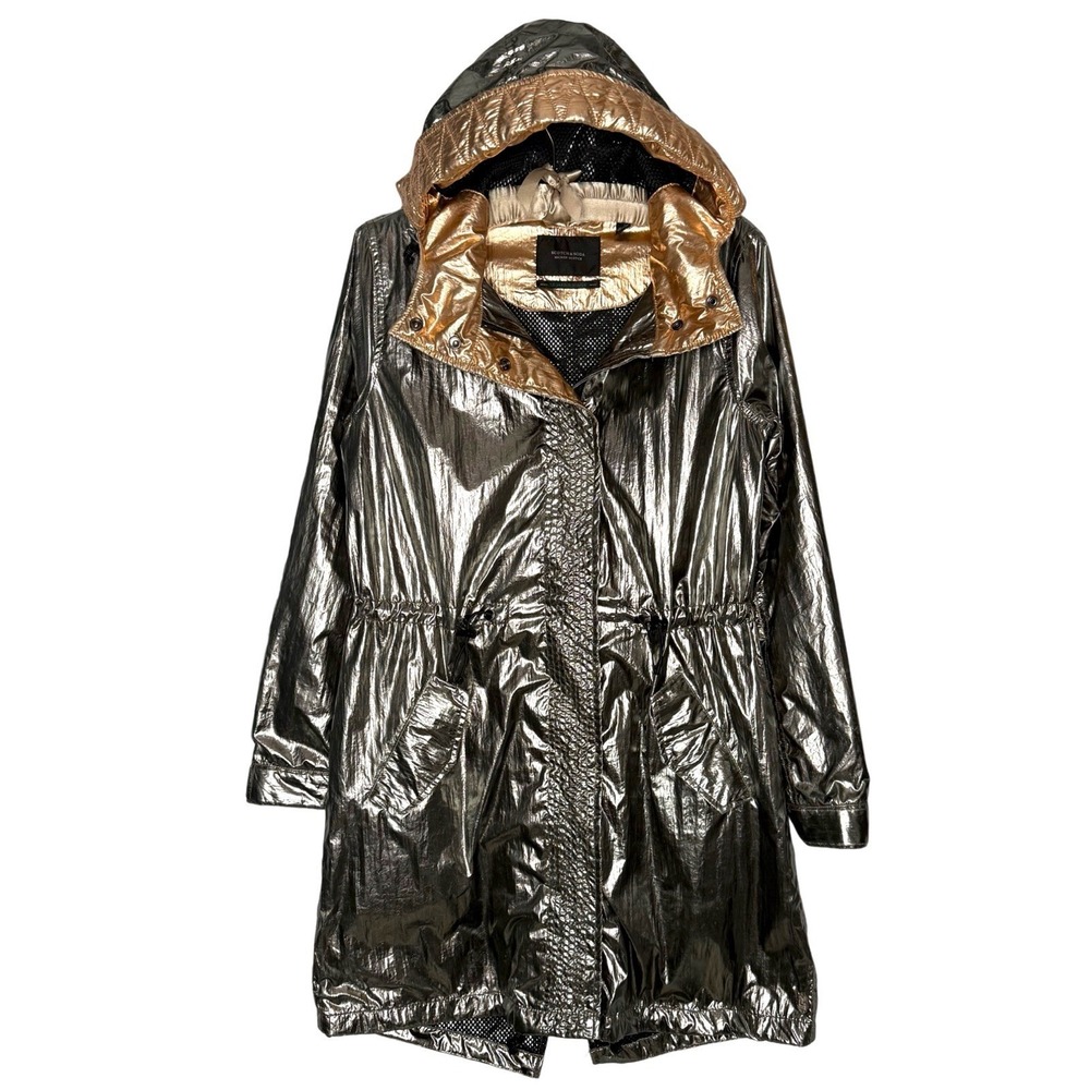 SCOTCH &‎ SODA MAISON SCOTCH Parka Jacket Raincoat Womens 1 (Small) Metallic